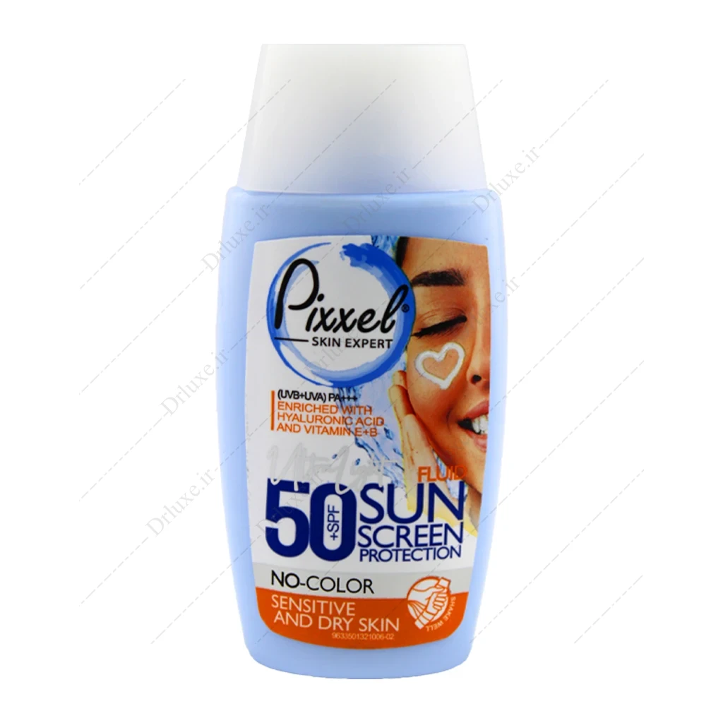 کرم ضد آفتاب SPF50 بی رنگ پوست‌‌ خشک و حساس پیکسل 50 میلی‌لیتر